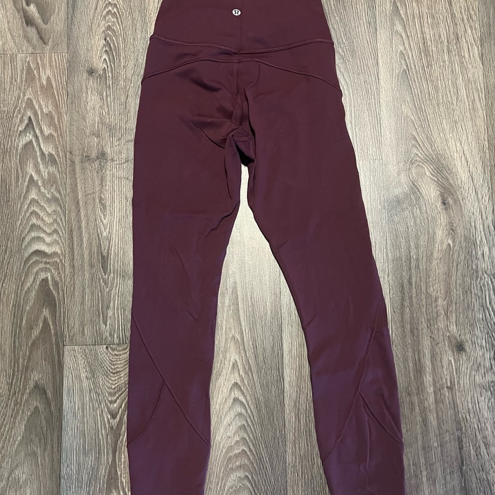 Lululemon Align 7/8 Burgundy High-Waisted Leggings